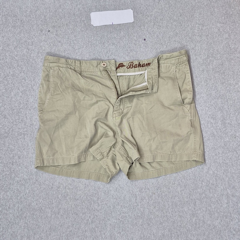 Tommy Bahama Women Shorts 38 Khaki Cargo Bamboo Logo 3"